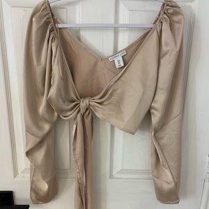 Sincerely Jules Tan knot long sleeve